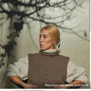 Women's Brown Knit Vest